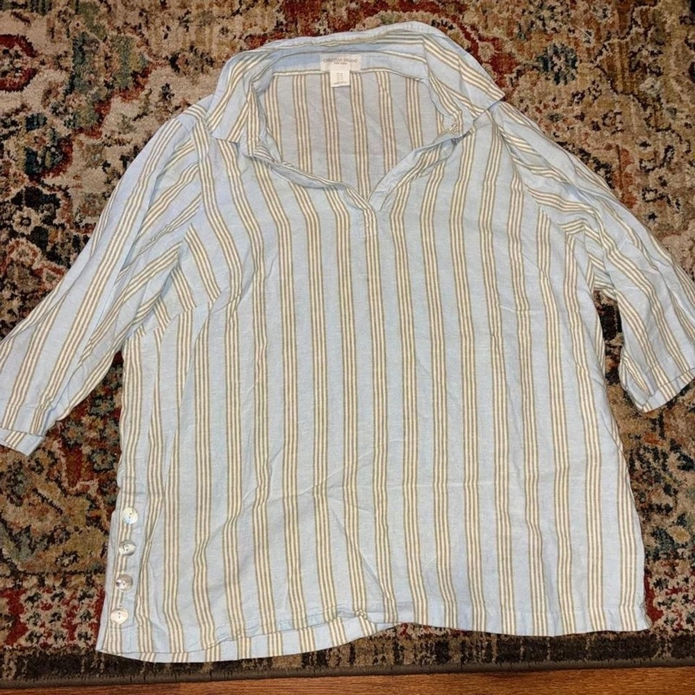 Christian-siriano Women's multi Shirt Linen XL